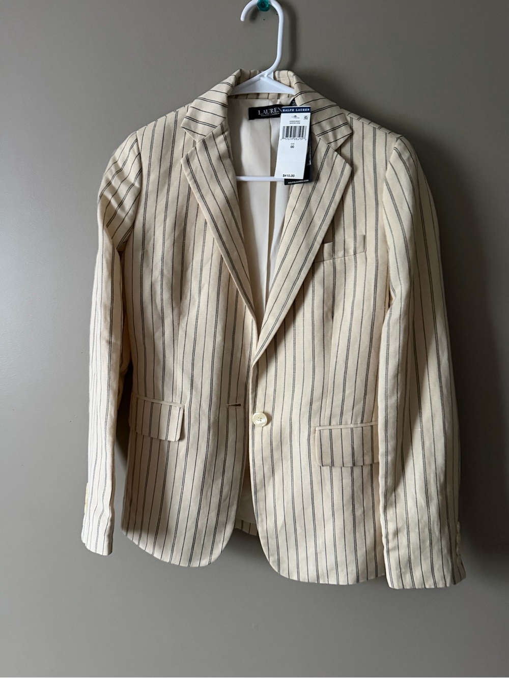 Lauren Ralph Lauren Linen blend Cream Blazer NWT